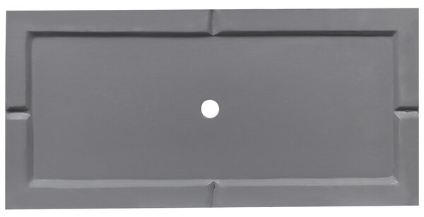 Kvetináč sivý zmes hliny a vlákien 50 x 23 x 24 cm obdĺžnikový tvar moderný štýl interiér exteriér