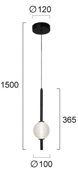 LED závesné svietidlo Abeona, Ø 10 cm, čierna/číra, kov/sklo, Čierna, Obývacia izba / jedáleň, kov, Závesné svietidlo
