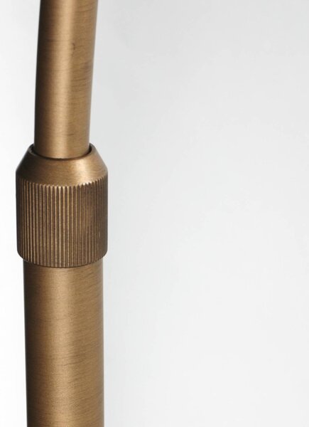 Steinhauer Oblúkové svietidlo Sparkled Light, bronzová farba, bambus, E27, Hnedá / staromosadz, Obývacia izba / jedáleň, kov, Stredomorský, Oblúková stojaca lampa