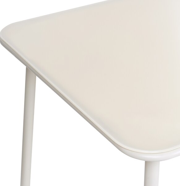 Záhradný jedálenský stôl svetlobéžový oceľový rám doska z tvrdeného skla 160 x 90 cm pre 6 osôb odolné voči UV a vode