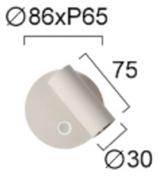 LED nástenné svetlo Tara, biela, Ø 9 cm, kov, Biela / opálová, Obývacia izba / jedáleň, kov, Moderný, Nástenné svietidlo