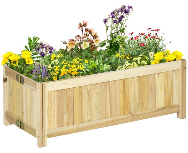 OUTSUNNY Skladací vonkajší box z masívneho dreva 70 x 25 x 30 cm svetlé drevo