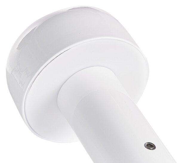 Stolná lampa biela železo s dotykovým vypínačom nabíjanie cez USB kábel bezdrôtová moderný štýl interiér exteriér