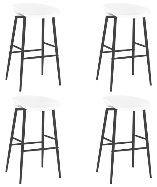 Barové stoličky 4 ks biele