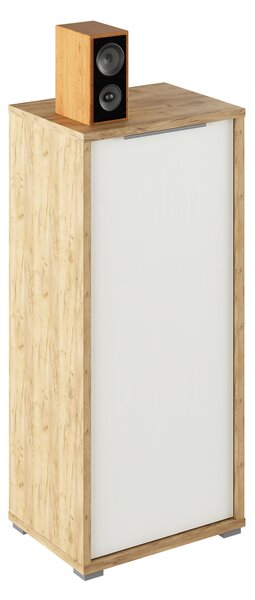 KONDELA Skrinka, dub artisan/biela, RIOMA TYP 10