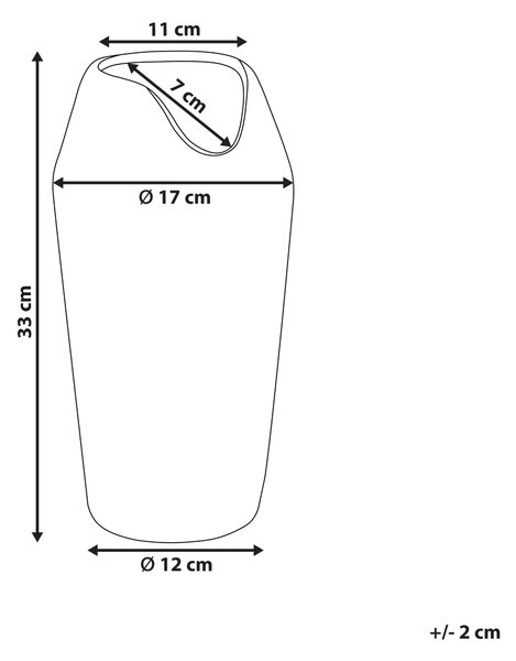 Dekoratívna váza na stôl strieborná kameninová 33 cm elegantná glamour bytové doplnky