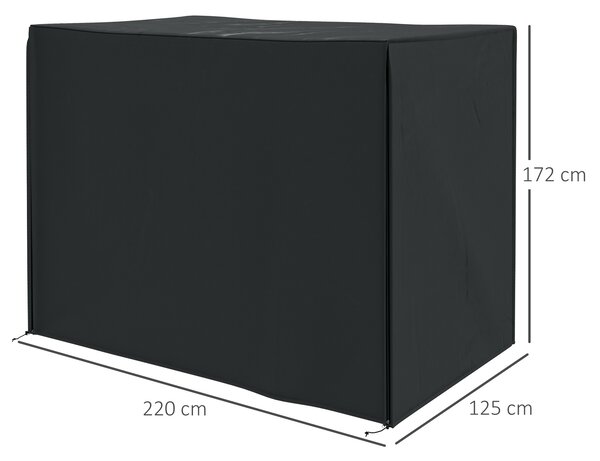OUTSUNNY Poťah hojdačky Hollywood vodotesný s UV ochranou 220 x 172 x 125 cm sivý