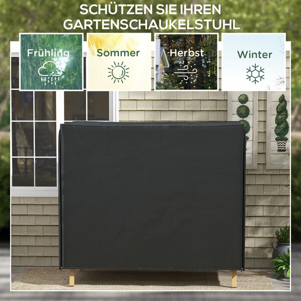 OUTSUNNY Poťah hojdačky Hollywood vodotesný s UV ochranou 220 x 172 x 125 cm sivý
