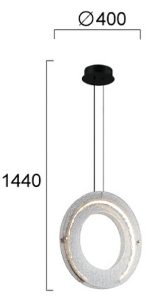 LED závesné svietidlo Tamara, dymovo sivá, Ø 40 cm, sklo/kov, Hliník / sivá / zinok, Obývacia izba / jedáleň, Sklo, Moderný, Závesné svietidlo