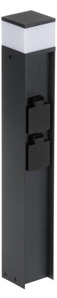 Kanlux 38765-Vonkajšia lampa s 2 zásuvkami DASTEN 1xG9/11W/230V 50 cm IP44 čierna