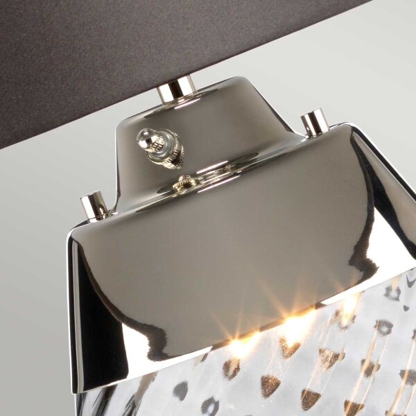 Elstead LENA-TL-L-SMOKE - LED Stolná lampa LENA 1xE27/40W/230V 74 cm šedá