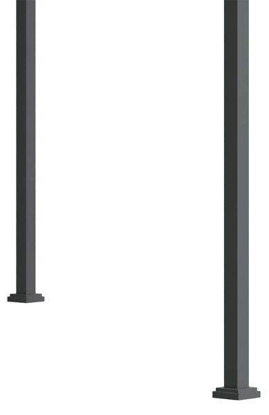 OUTSUNNY Kovová pergola s textilnou strechou 298 x 221 x 213 cm čierna