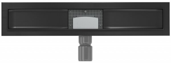 Mexen Flat nerezový sprchový žľab 50 cm - telo žľabu bez krytu, čierna, 1715050
