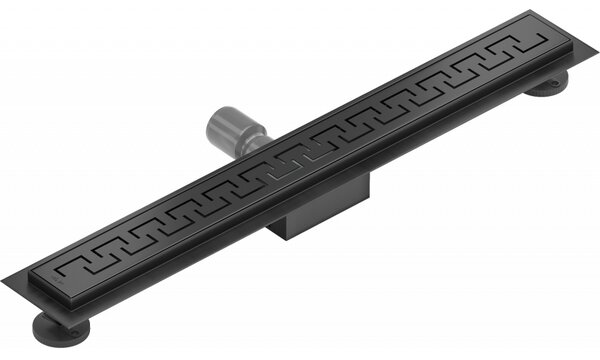 Mexen Flat nerezový sprchový žľab 50 cm, vzor M15, čierna, 1724050-15