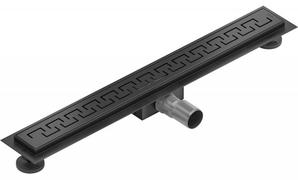 Mexen Flat nerezový sprchový žľab 50 cm, vzor M15, čierna, 1724050-15