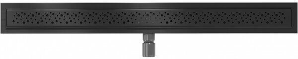 Mexen Flat nerezový sprchový žľab 80 cm, vzor M12, čierna, 1721080-15