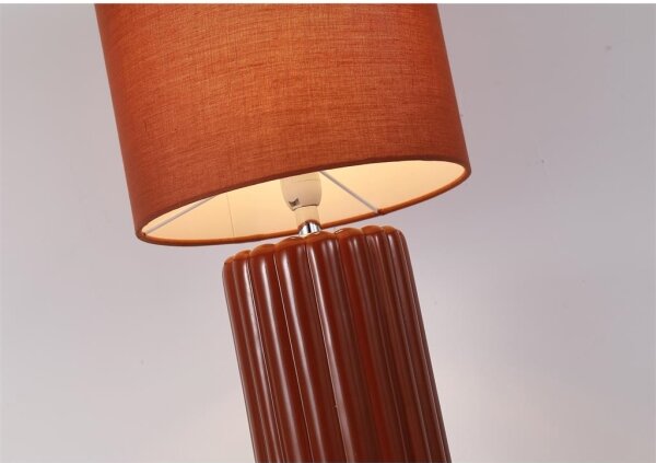 Searchlight EU22353OR - Stolová lampa GROOVE 1xE14/60W/230V bordová