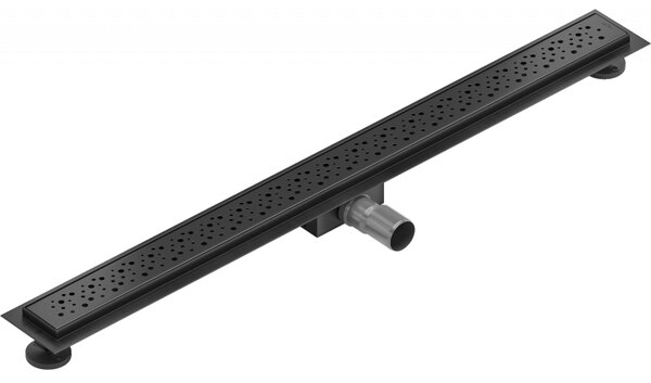 Mexen Flat nerezový sprchový žľab 80 cm, vzor M12, čierna, 1721080-15
