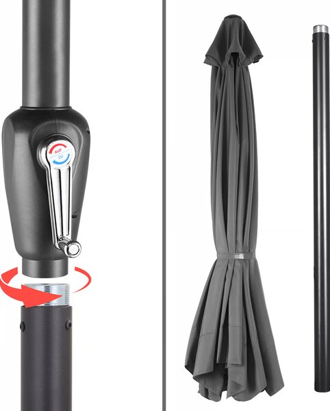 Záhradný slnečník Maui s UV 80 + Ø330 cm - antracit