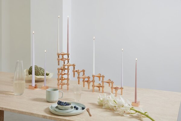 Vysoká sviečka STOFF Nagel by Ester&Erik Light Lavender – set 6 ks