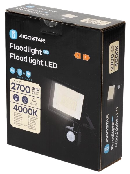 Aigostar - LED reflektor s pohybovým senzorom LED/30W/230V 4000K IP65