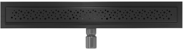 Mexen Flat nerezový sprchový žľab 60 cm, vzor M12, čierna, 1721060-15