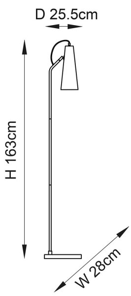Endon 107528 - Stojacia lampa KARNA 1xE27/10W/230V mosadz