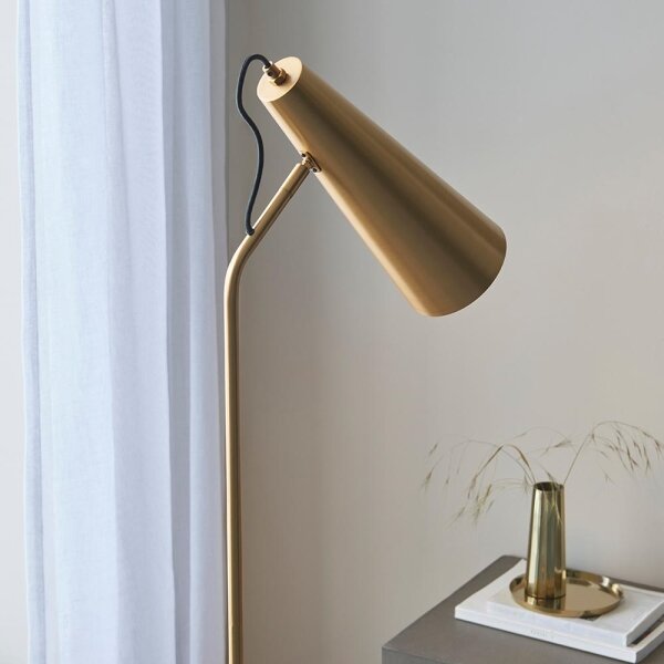 Endon 107528 - Stojacia lampa KARNA 1xE27/10W/230V mosadz