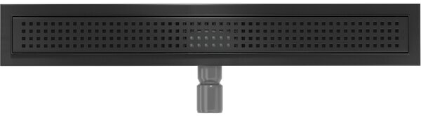 Mexen Flat nerezový sprchový žľab 50 cm vzor M08, čierna, 1725050-15