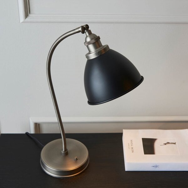 Endon 98752 - Stolová lampa FRANKLIN 1xE14/7W/230V matný chróm/antracit
