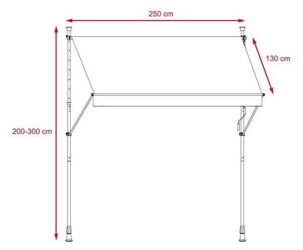 Balkónová markíza APOLLO 250 cm