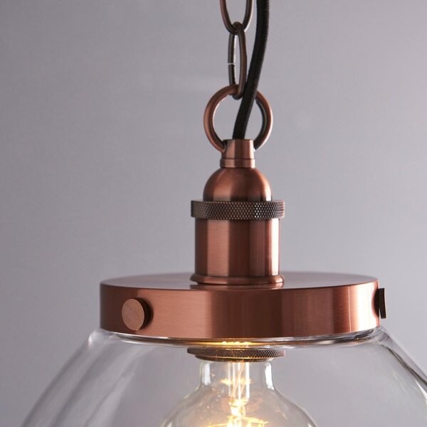 Endon 106895 - Luster na reťazi HANSEN 1xE27/10W/230V medený