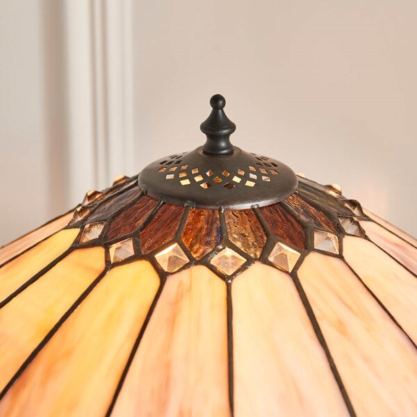 Endon 63982 - Stolná lampa Tiffany BROOKLYN 1xE27/60W/230V priemer 40 cm