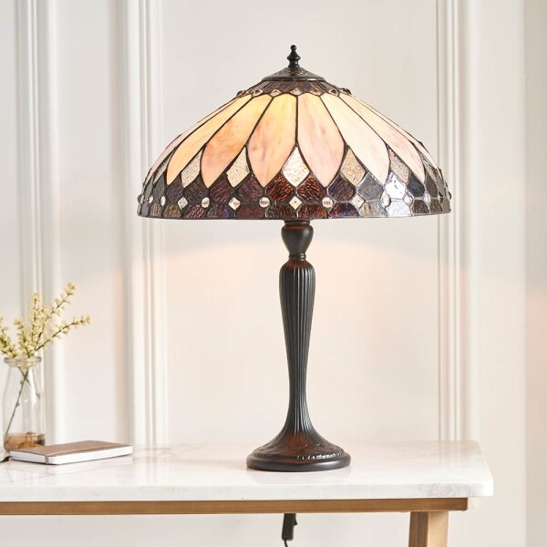 Endon 63982 - Stolná lampa Tiffany BROOKLYN 1xE27/60W/230V priemer 40 cm