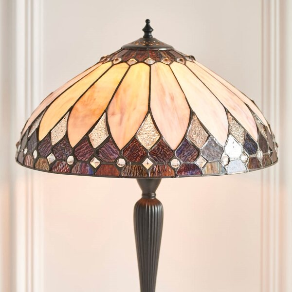 Endon 63982 - Stolná lampa Tiffany BROOKLYN 1xE27/60W/230V priemer 40 cm