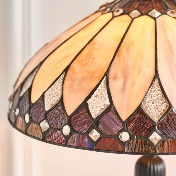 Endon 63982 - Stolná lampa Tiffany BROOKLYN 1xE27/60W/230V priemer 40 cm