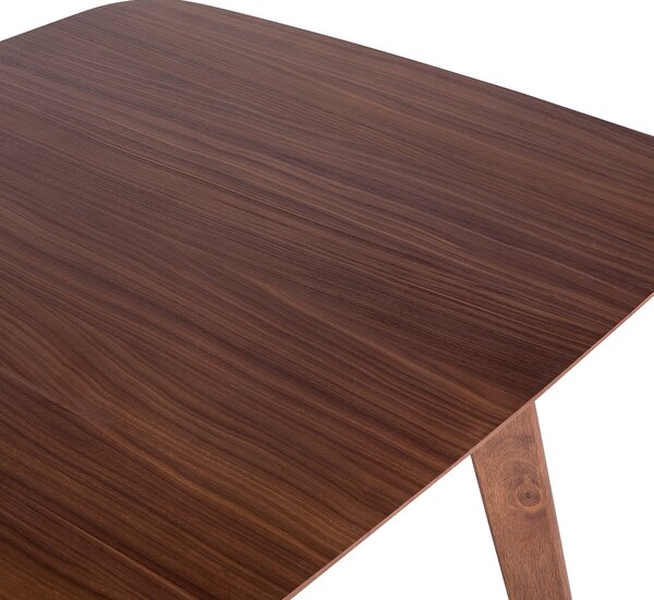 Jedálenský stôl tmavý orech 120/150 x 75 cm rozkladací drevené nohy škandinávsky štýl kuchyňa jedáleň