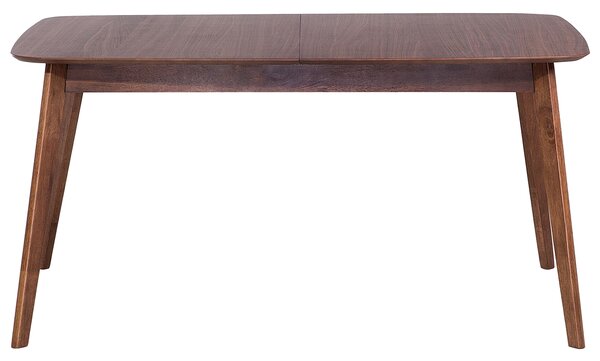 Jedálenský stôl tmavý orech 120/150 x 75 cm rozkladací drevené nohy škandinávsky štýl kuchyňa jedáleň