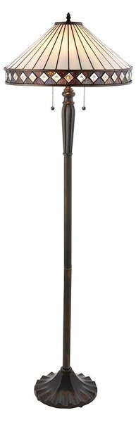 Endon 70936 - Stojacia lampa Tiffany FARGO 2xE27/60W/230V priemer 50 cm