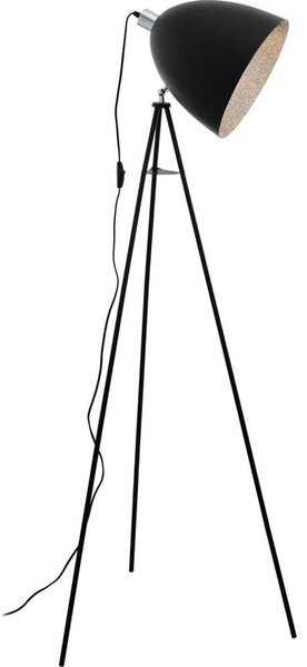 Eglo 79377 - Stojacia lampa MAREPERLA 1xE27/60W/230V čierna