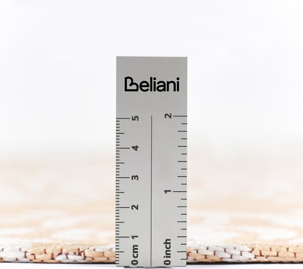 Koberec béžový syntetický materiál 80 x 150 cm izbový vonkajší s orientálnym vzorom moderný balkón a terasa