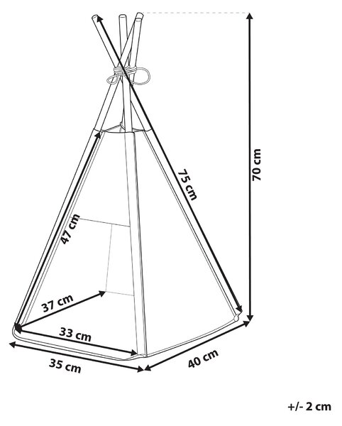 Pelech pre psy a mačky sivý filcový 35 x 40 cm v tvare stanu teepee s podložkou