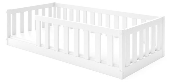 MAXMAX Detská Montessori posteľ z masívu borovice BELLA 160x80 cm - biela