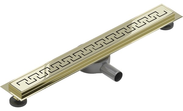Mexen Flat 360°, nerezový sprchový žľab vzor M15 50 cm, zlatá lesklá, 1524050-40