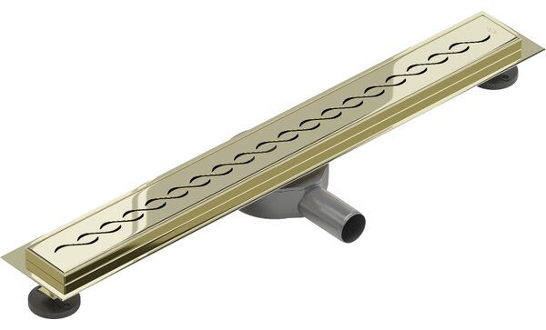 Mexen Flat 360°, nerezový sprchový žľab vzor M18 50 cm, zlatá lesklá, 1523050-40