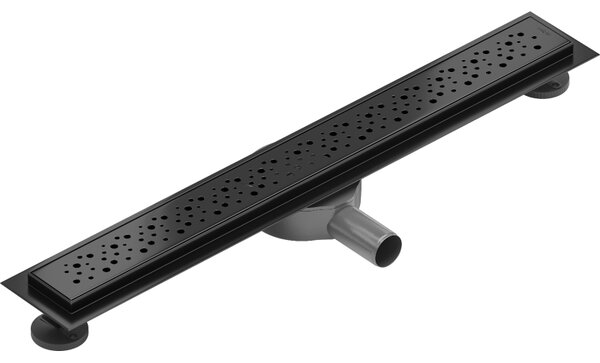 Mexen Flat 360°, nerezový sprchový žľab vzor M12 60 cm, čierna matná, 1721060-40