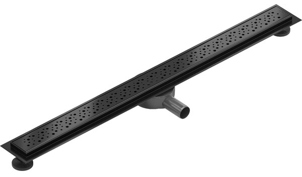 Mexen Flat 360°, nerezový sprchový žľab vzor M12 80 cm, čierna matná, 1721080-40