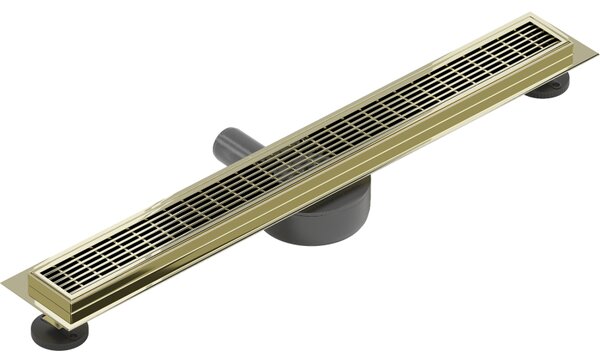 Mexen Flat 360°, nerezový sprchový žľab vzor M33 50 cm, zlatá lesklá, 1533050-40