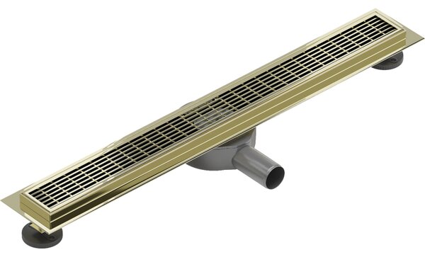 Mexen Flat 360°, nerezový sprchový žľab vzor M33 50 cm, zlatá lesklá, 1533050-40