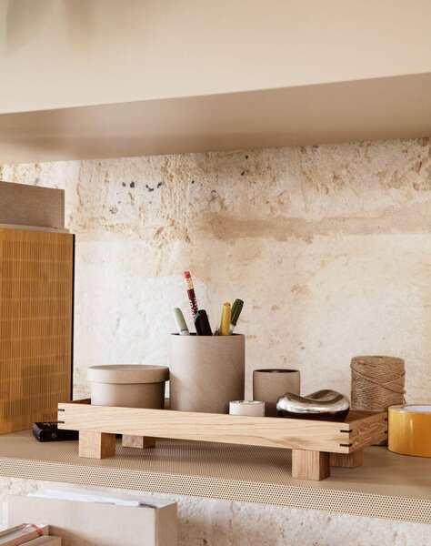 Ferm Living Drevený podnos Bon X small, oak